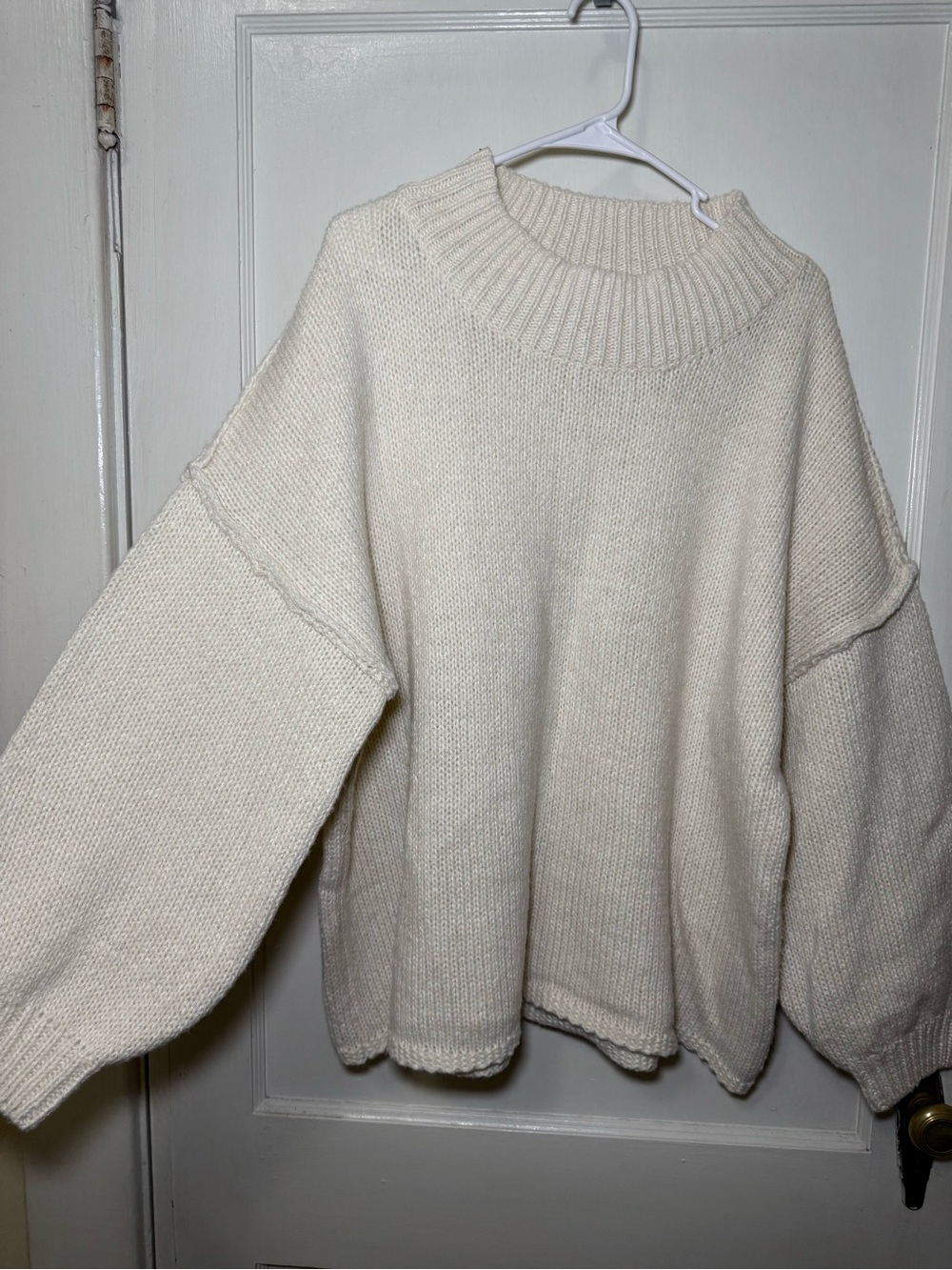 G/FORE Cream Oversized Crewneck Sweater